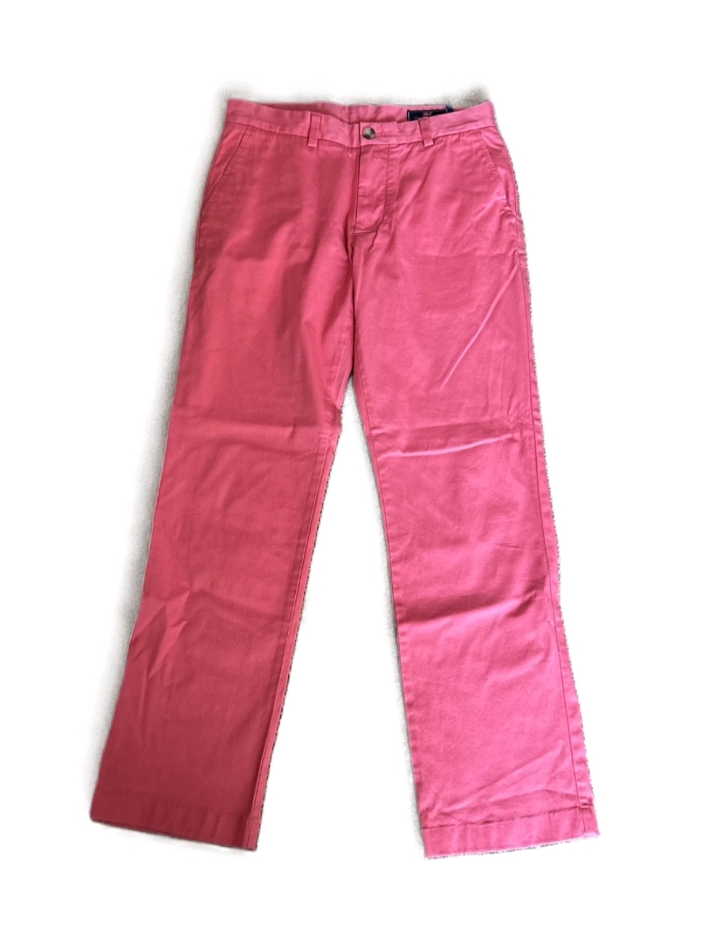 Vineyard Vines Mens Pink Straight Leg Chino Pants Button Closure Size (42)